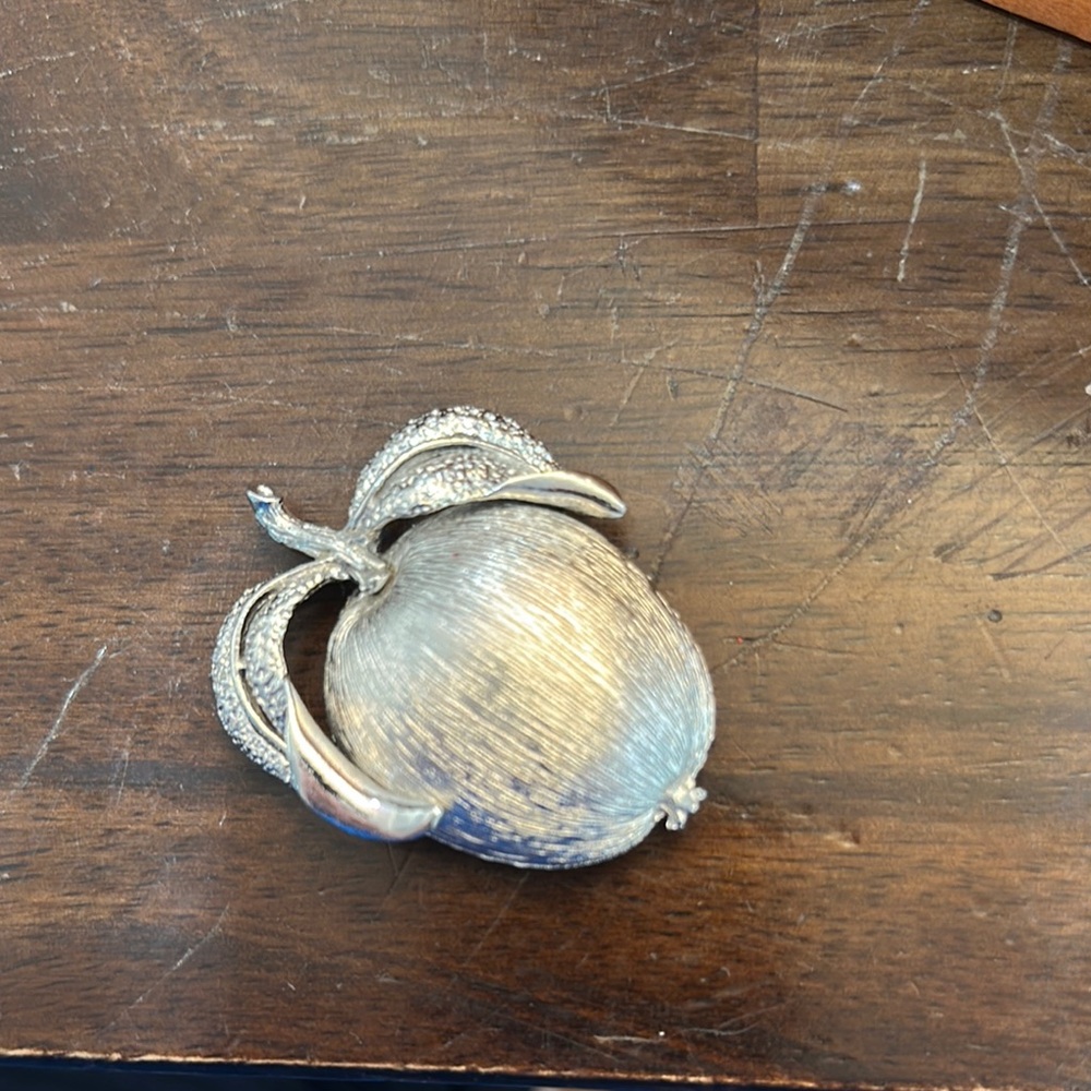 Silver Acorn Decor Accent with Textured Finish
